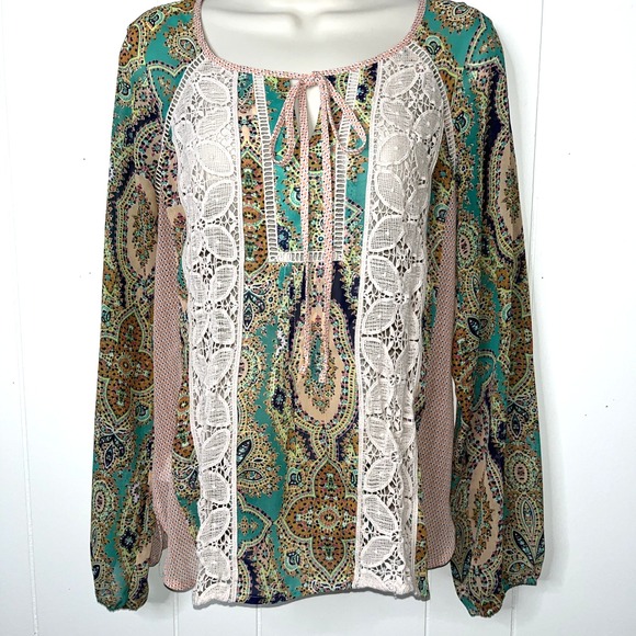 Anthropologie Meadow Rue Roselle Blouse Size XS Boho Peasant Cottage Core - Picture 3 of 8